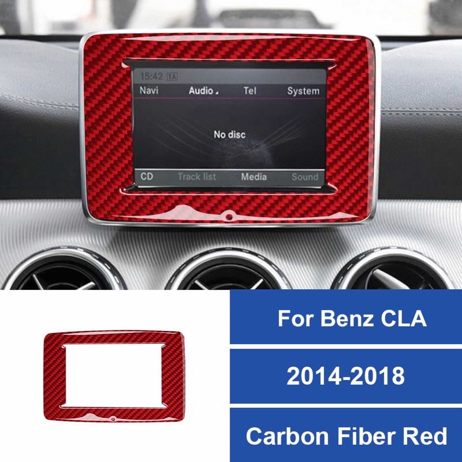 Cla Panel Real Carbon Fiber For Mercedes Benz CLA 2014-2018 Car Navigation Panel ...