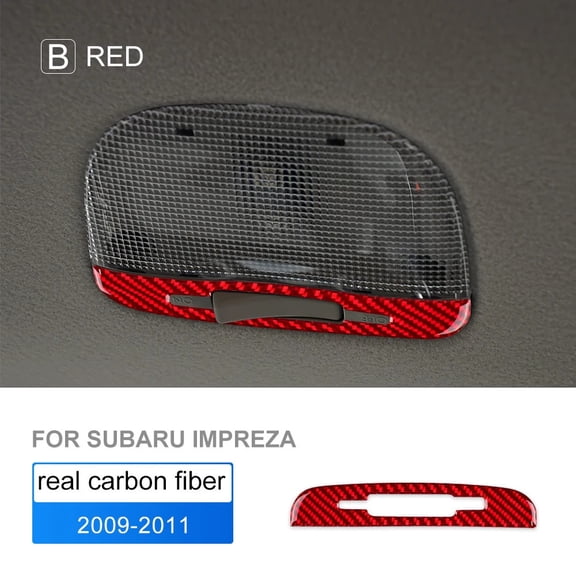 Real Carbon Fiber For Subaru Impreza 2009 2010 2011 Car Front Overhead Console Reading Light Frame Trim Interior Accessories.