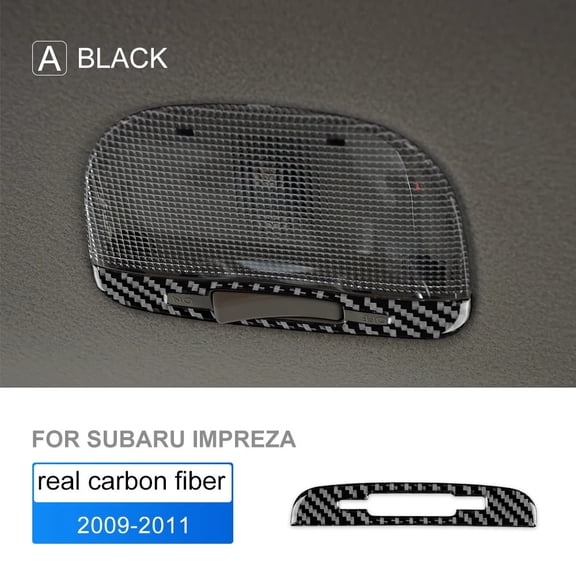 Real Carbon Fiber For Subaru Impreza 2009 2010 2011 Car Front Overhead Console Reading Light Frame Trim Interior Accessories.
