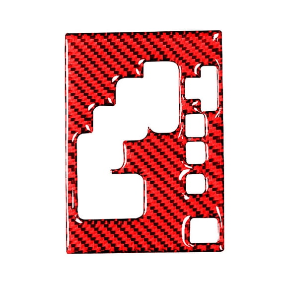Real Carbon Fiber Gear Shift Car Center Console Panel Frame Decal Sticker For Toyota 4runner 2010-2020-red