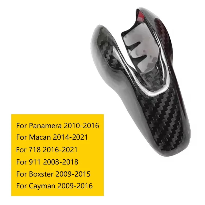 Real Carbon Fiber Gear Shift Knob Cover for Porsche Panamera 970 Macan 718 911
