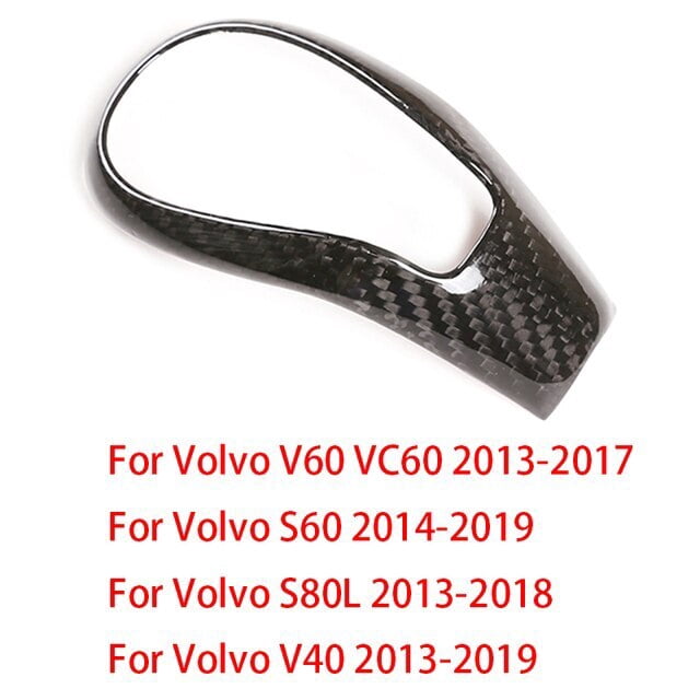 Real Carbon Fiber Gear Shift Knob Cover for Volvo XC60 S60 V60 V40 S80 13-19