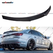 Real Carbon Fiber Rear Spoiler Compatible with 2017-2024 Audi A4 S4 B9, M4 Style Duckbill Trunk Exterior High Kick Tail Deck Lid Splitter Wing Lip