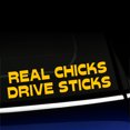 thumbnail image 1 of Real Chicks Drive Sticks - Vinyl Decal - Choose Color - [YELLOW], 1 of 1