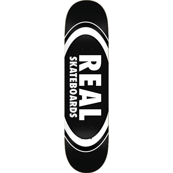 Real Classic Oval Skateboard Deck 8.25 Black