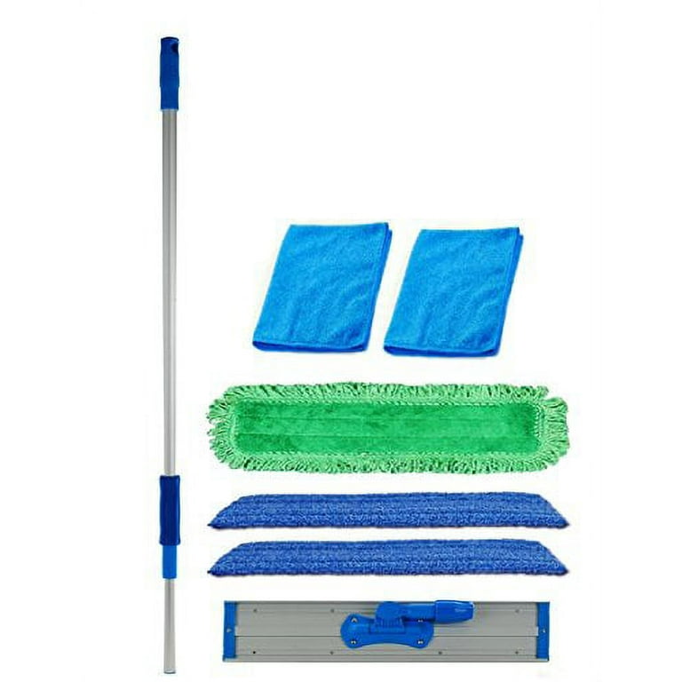 10 inch Professional Commercial Microfiber Mini Mop Kit With Two 10 inch  Microfiber Mop Pads and Light Weight Aluminum Mop Frame and Handle 