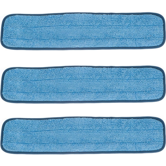 Real Clean 36 inch Microfiber Wet Mop Refill Pads for Flat Mop Frames (Pack of 3)