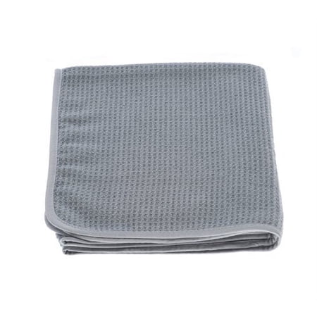 Real Clean Waffle Weave Gray Matter Microfiber Drying Towel, 25 inch x 36 inch Chemical and Water Safe Material Automotive