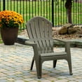 thumbnail image 1 of Real Comfort Outdoor Resin Stackable Adirondack Chair, Gray, 1 of 6