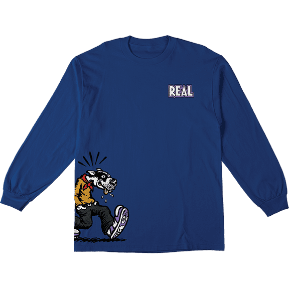 Real Comix Long Sleeve Shirt Small Royal