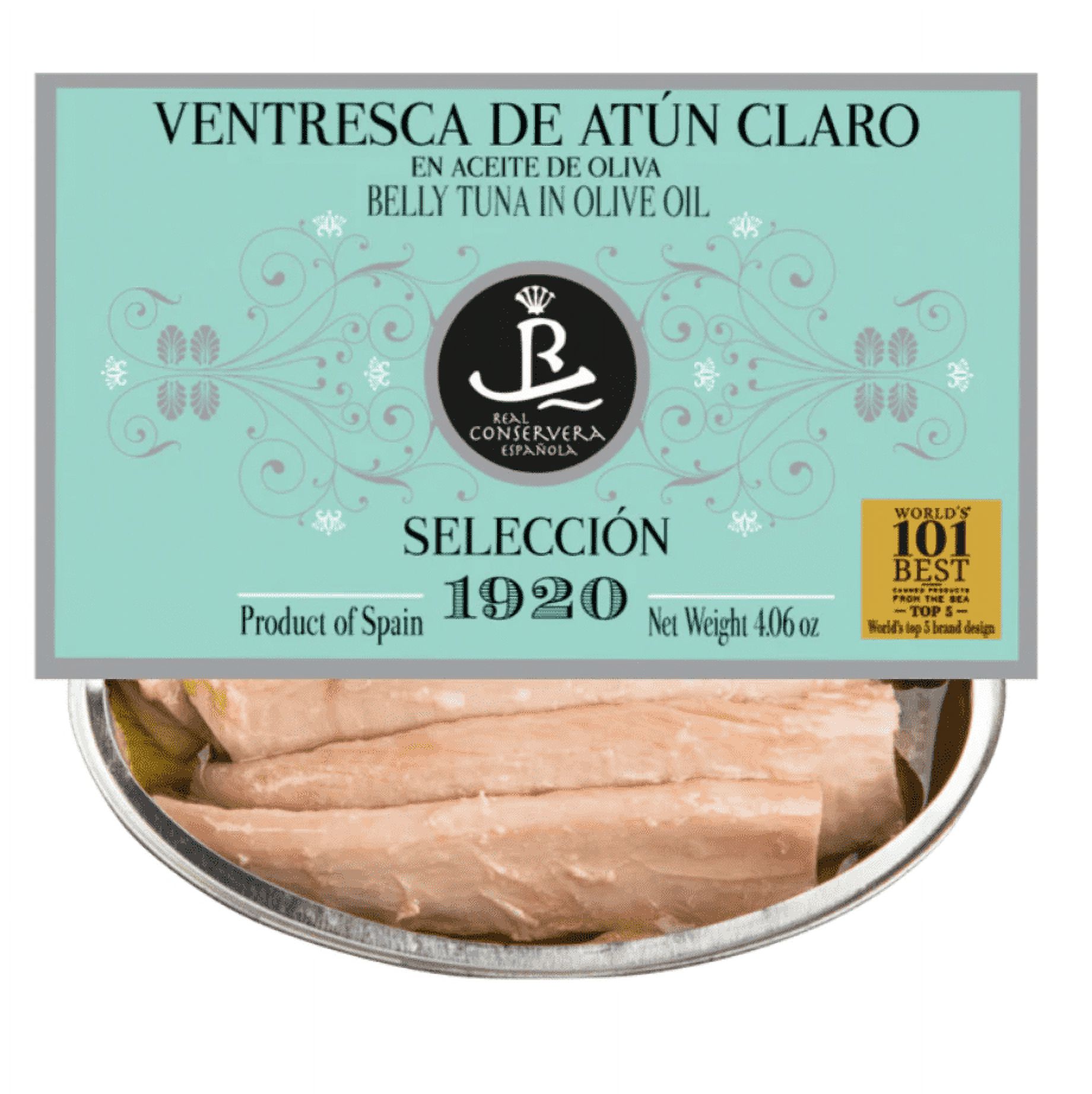 Real Conserva Española Light Tuna Belly Pieces in Olive Oil and Curry