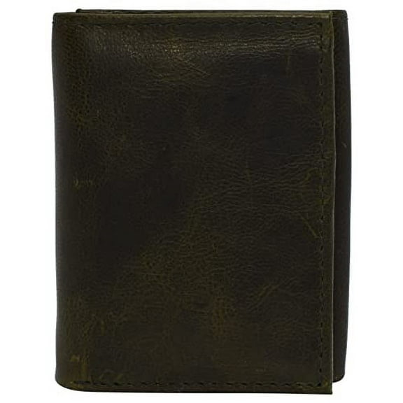 Real Cowhide Leather Wallets for Men RFID Blocking Slim Trifold Wallet with ID & Card Slots