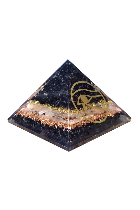 Larimar Orgonite Pyramid Crystal Point, Pyramid for Gift, Healing Crystals, Chakra Meditation, Crown Chakra, Reiki Healing Metaphysical Gift…