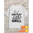 thumbnail image 1 of Greenink Real Dad Grill for men 180G Cotton white Casual Unisex Shirt Short Sleeve tshirts Unique Design Unisex Shirt Graphic Tee tshirts Funny Unisex Shirt Graphic tsh, 1 of 7