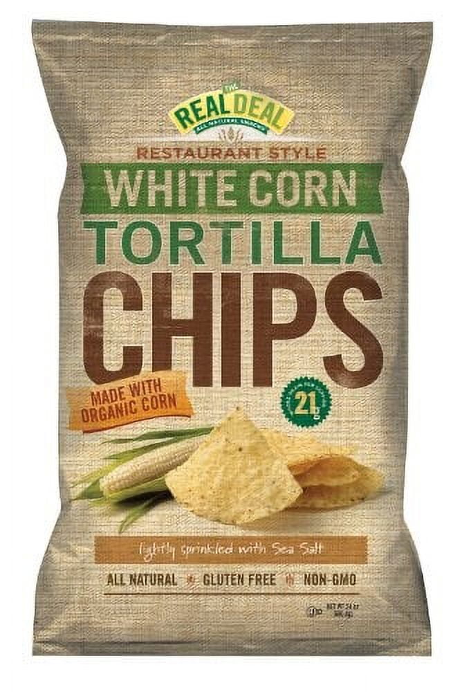 Real Deal All Natural Snacks, White Corn Chip, 24 Oz