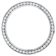 Real Diamond 3 pts. Bead Set Bezel For 34mm Midsize Rolex Air-King Watch 1.50 CT