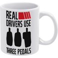 thumbnail image 1 of Real Drivers Use Three Pedals Mug | Ceramic Coffee Cup | Decorative Home Kitchen Drinkwear | Funny Birthday Gift, 1 of 6
