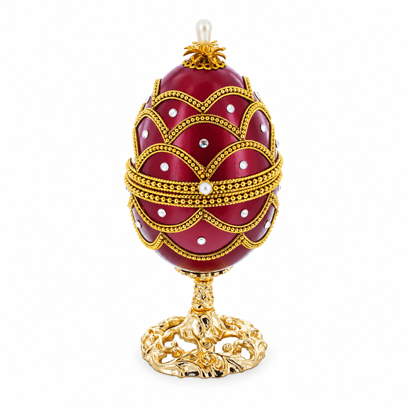 Real Eggshell Royal Inspired Musical Easter Egg 5.4 Inches