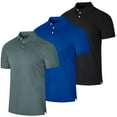 thumbnail image 1 of Real Essentials 3 & 4 Pack: Men's Cotton Pique Short Sleeve Polo Shirt - Performance Polo (Available In Big & Tall), 1 of 6