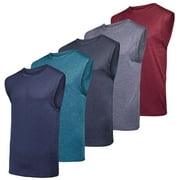 Real Essentials 3 & 5 Pack: Men's Dry-Fit Active Muscle Tank Top - Standard and Big & Tall Sizes (S-5XLT)