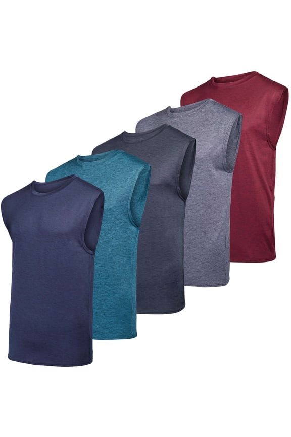 3 & 5 Pack: Men's Dry-Fit Active Muscle Tank Top - Standard and Big & Tall Sizes (S-5XLT)