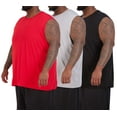 thumbnail image 1 of Real Essentials 3 & 5 Pack: Men's Dry-Fit Active Muscle Tank Top - Standard and Big & Tall Sizes (S-5XLT), 1 of 6