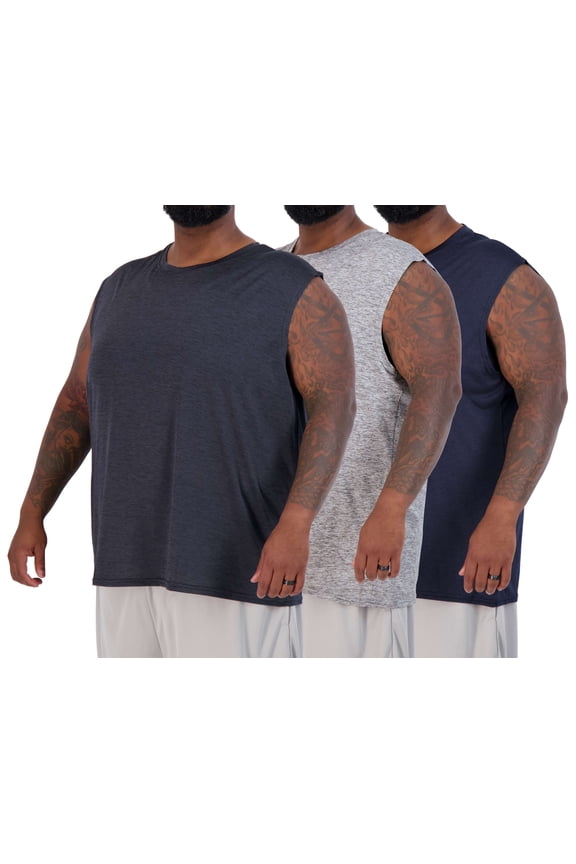 3 & 5 Pack: Men's Dry-Fit Active Muscle Tank Top - Standard and Big & Tall Sizes (S-5XLT)