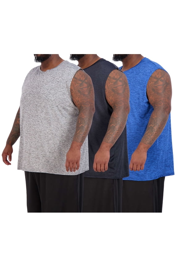 3 & 5 Pack: Men's Dry-Fit Active Muscle Tank Top - Standard and Big & Tall Sizes (S-5XLT)