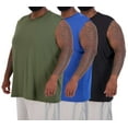 thumbnail image 1 of Real Essentials 3 & 5 Pack: Men's Dry-Fit Active Muscle Tank Top - Standard and Big & Tall Sizes (S-5XLT), 1 of 6