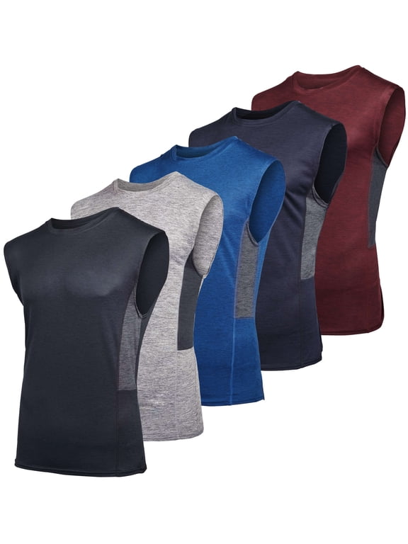 3 & 5 Pack: Men's Dry-Fit Active Muscle Tank Top - Standard and Big & Tall Sizes (S-5XLT)
