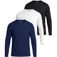 thumbnail image 1 of Real Essentials 3 & 5 Pack: Men's Mesh Quick Dry Athletic Long Sleeve T-Shirt UPF SPF UV Sun (Available In Big & Tall), 1 of 4