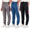 thumbnail image 1 of Real Essentials 3 Pack: Boy's Active Athletic Casual Jogger Sweatpants with Pockets, 1 of 6