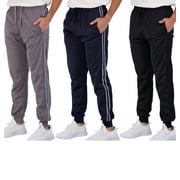 Real Essentials 3 Pack: Boy's Active Athletic Casual Jogger Sweatpants with Pockets