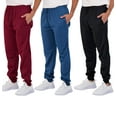 thumbnail image 1 of Real Essentials 3 Pack: Boy's Active Athletic Casual Jogger Sweatpants with Pockets, 1 of 6