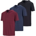 thumbnail image 1 of Real Essentials 3 Pack: Boys Dry-Fit Youth Teen Active Athletic Short Sleeve Workout Hoodie - Hooded Pullover Shirts, 1 of 6