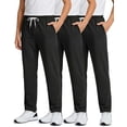 thumbnail image 1 of Real Essentials 3 Pack: Boys' French Terry Open Bottom Sweatpants Sweats for School Kids Teens with Pockets (Size 4-18), 1 of 6