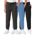 thumbnail image 1 of 3 Pack Boys' Fleece Joggers Sweatpants Athletic Kids School Pants Pockets, 1 of 4