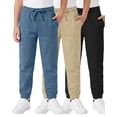 thumbnail image 1 of 3 Pack Boys' Fleece Joggers Sweatpants Athletic Kids School Pants Pockets, 1 of 4