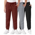 thumbnail image 1 of 3 Pack Boys' Fleece Joggers Sweatpants Athletic Kids School Pants Pockets, 1 of 4