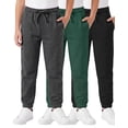 thumbnail image 1 of 3 Pack Boys' Fleece Joggers Sweatpants Athletic Kids School Pants Pockets, 1 of 4