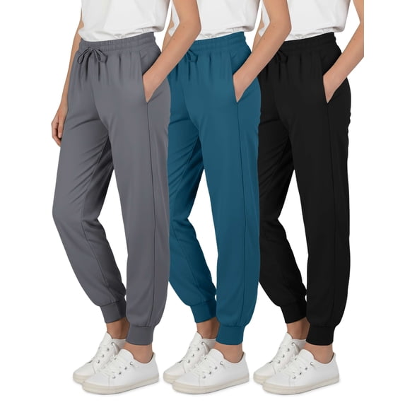 3 Pack Girls' Dry Fit Sweatpants Joggers Athletic Pants Teens Kids Hiking