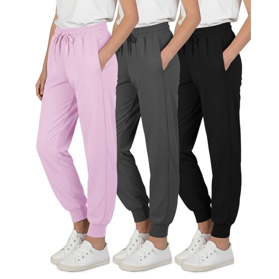 3 Pack Girls' Dry Fit Sweatpants Joggers Athletic Pants Teens Kids Hiking