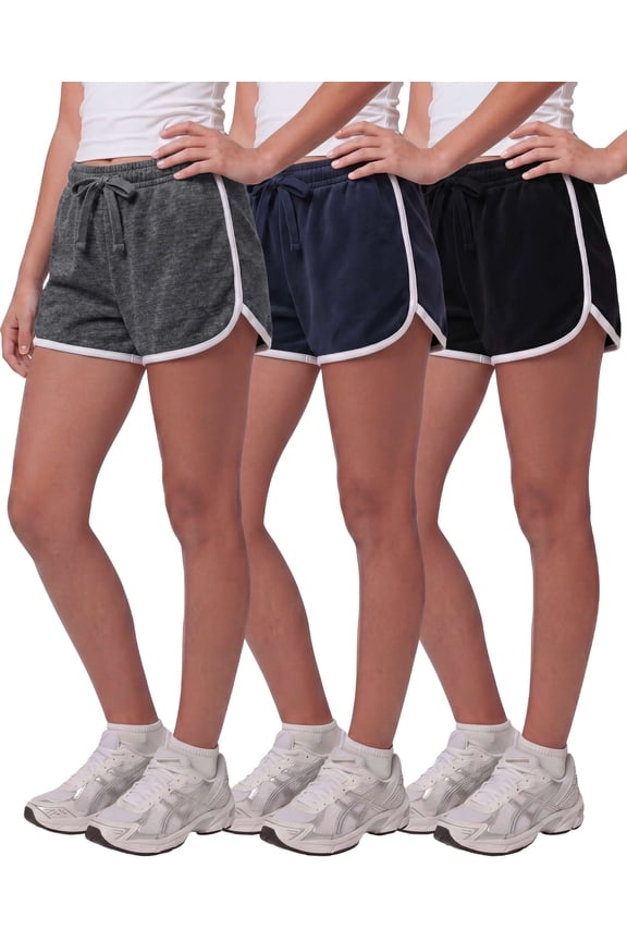 3 Pack: Girls Fleece Dolphin Shorts Athletic Running Soccer Basketball Sleep Lounge Casual Cozy
