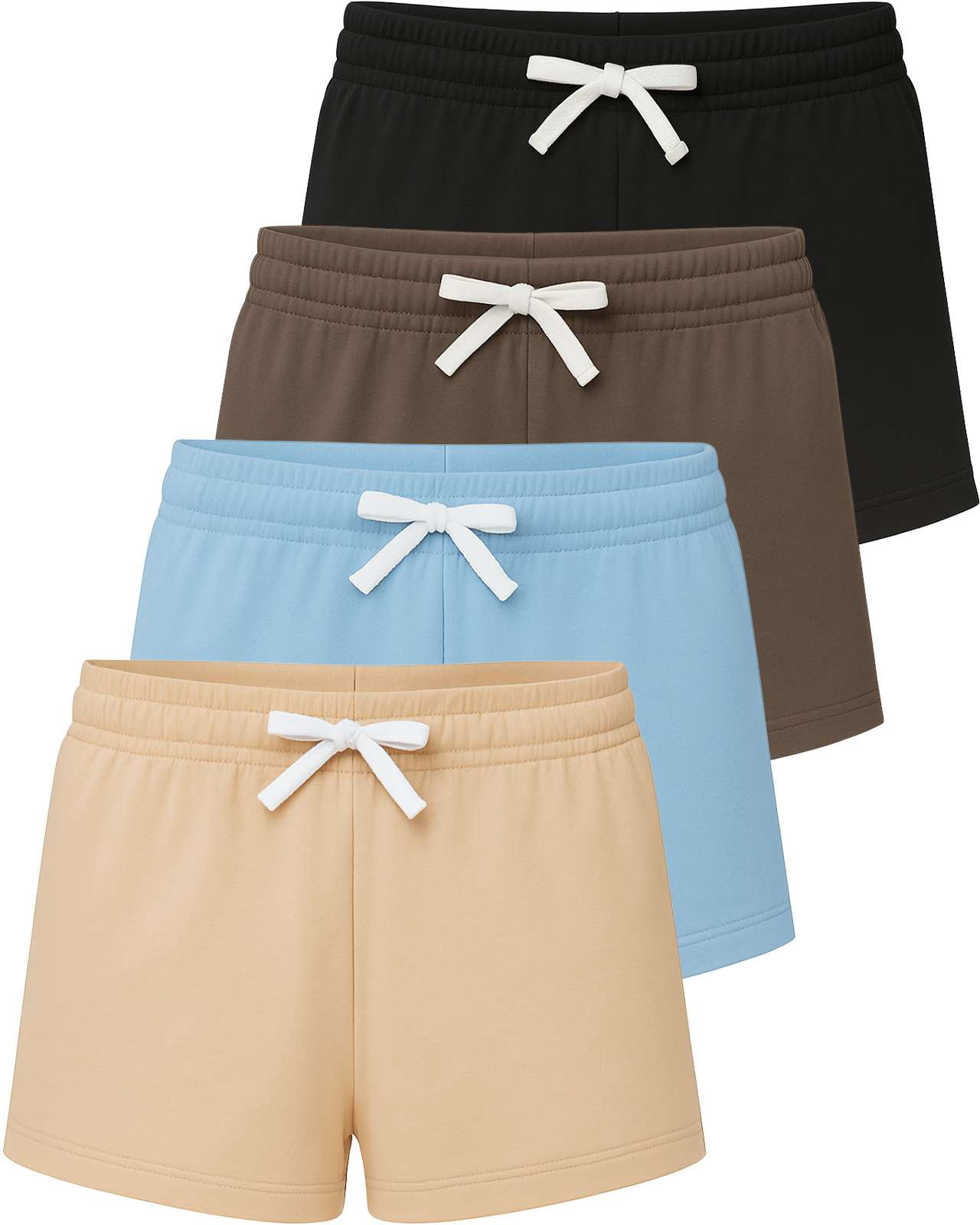 real-essentials-3-pack-girls-french-terry-lounge-shorts-ultra-soft