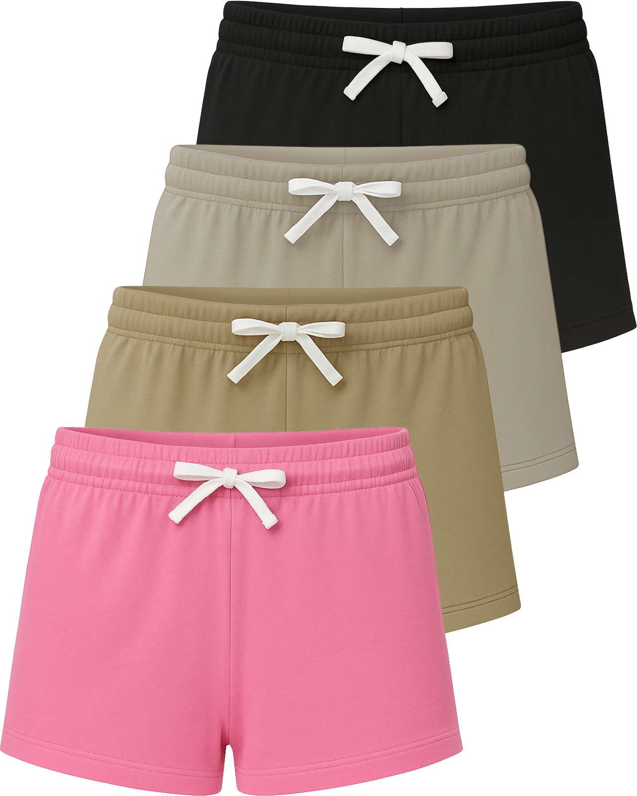 real-essentials-3-pack-girls-french-terry-lounge-shorts-ultra-soft