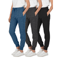 thumbnail image 1 of Real Essentials 3 Pack: Girls' Lounge Joggers Soft Athletic Performance Casual Sweatpants(Ages 7-32, 1 of 3
