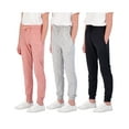 thumbnail image 1 of Real Essentials 3 Pack: Girls' Lounge Joggers Soft Athletic Performance Casual Sweatpants(Ages 7-18, 1 of 5