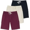 thumbnail image 1 of Real Essentials 3 Pack: Men's 9" Elastic Waistband Cargo Short With Drawstring, 1 of 6