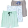 thumbnail image 1 of Real Essentials 3 Pack: Men's 9" Inch 2 in 1 Board Shorts with Compression Liner - Bathing Suit With Back Flap Pocket, 1 of 6