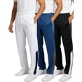 thumbnail image 1 of 3 Pack Men's Tricot Sweatpants Track Workout Casual Lounge Pants Pockets, 1 of 3
